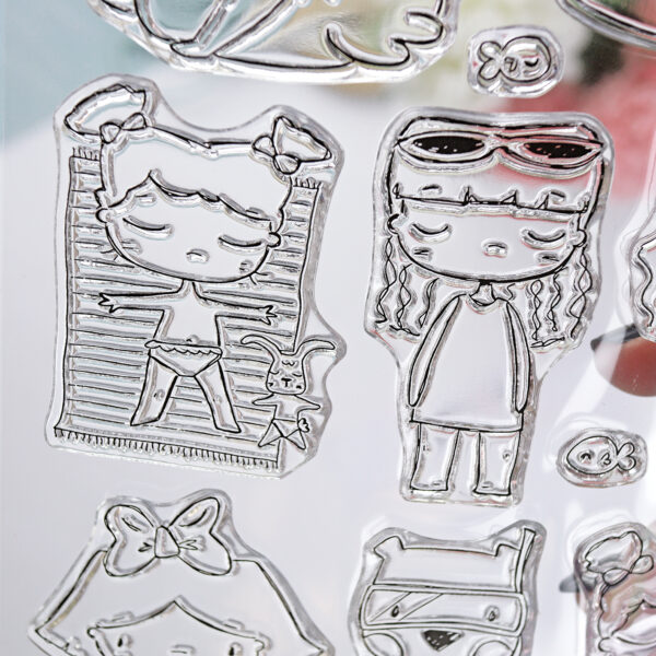 Set de sellos con Troquel En la playa de Alúa Cid | Ohana en la playa - Imagen 7