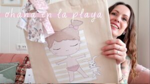 Colección Ohana en la playa, de Alúa Cid. Con materiales de scrapbooking y costura creativa