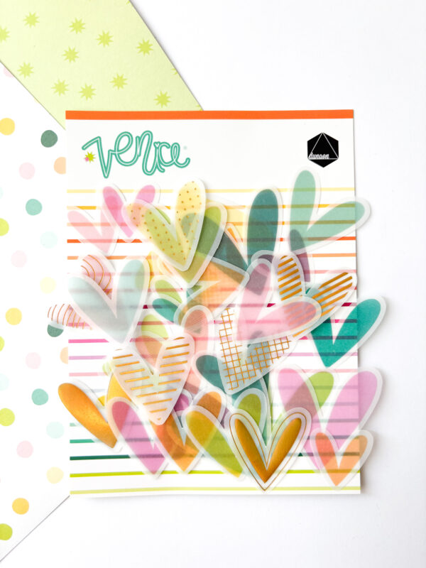 Troquelados de vellum con foil Venice, de Dunaon