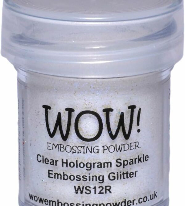 Polvos de emboss Clear hologram sparkle de WOW!