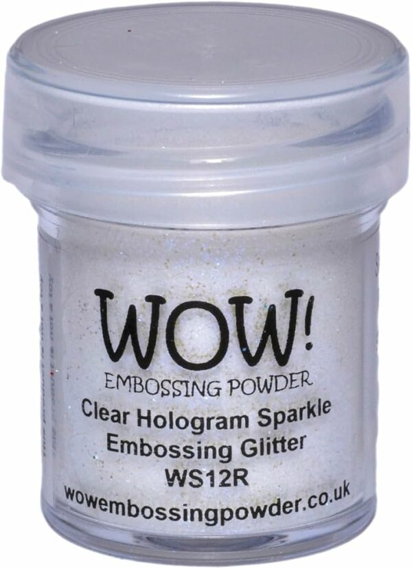 Polvos de emboss Clear hologram sparkle de WOW!