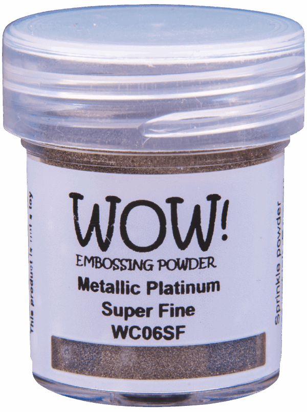 Polvos de emboss Metallic platinum Super fine de WOW!
