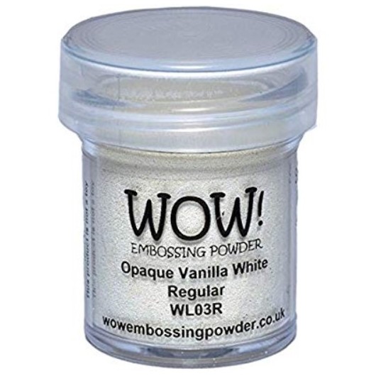 Polvos de emboss Opaque vainilla white de WOW!