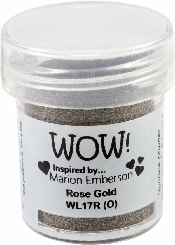Polvos de emboss Rose gold de WOW!