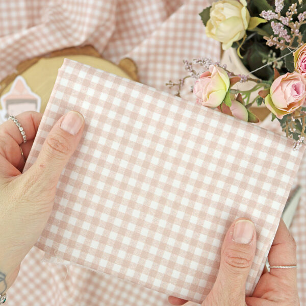Tela Mini Vichy Salmón de Alúa Cid | Colección Fantasía