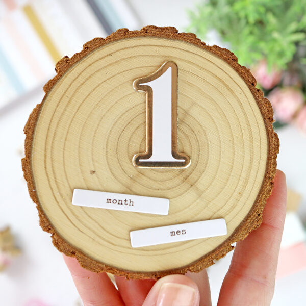 Chipboard Números con foil Baby M de Lora Bailora - Imagen 6