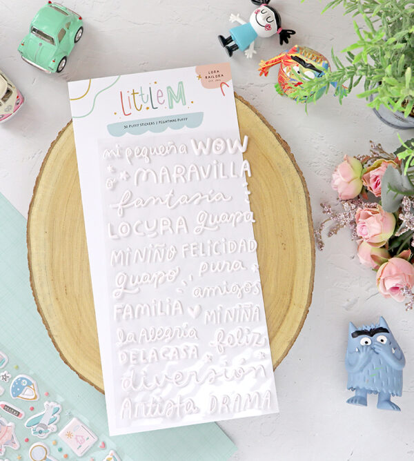 Puffys Lettering de Little M de Lora Bailora