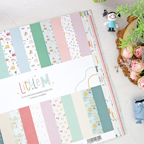 Bloc 12" doble cara Little M de Lora Bailora