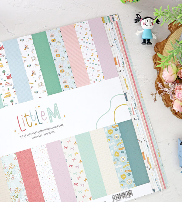Bloc 12" doble cara Little M de Lora Bailora