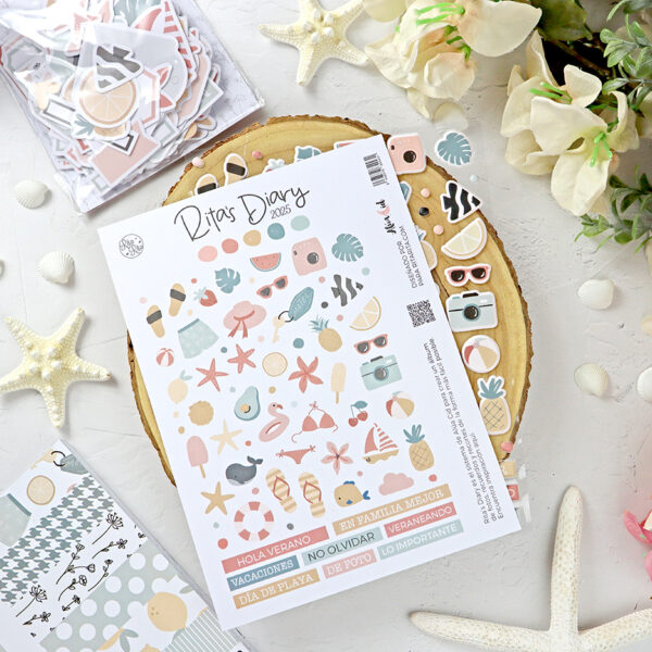 Pegatinas puffy Verano | Rita's Diary 2025 - Imagen 6
