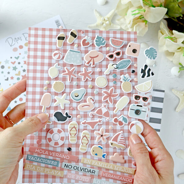 Pegatinas puffy Verano | Rita's Diary 2025 - Imagen 7