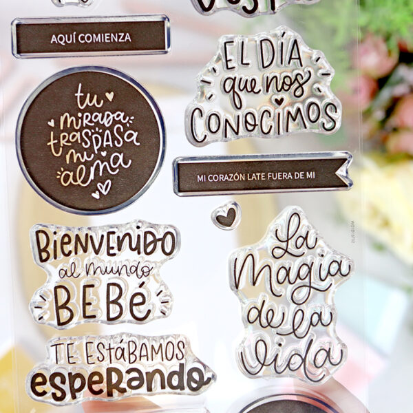 Set de sellos Hola mundo, de Lora Bailora - Imagen 4