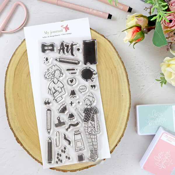 Set de sellos Artista-My Journal, de Lora Bailora