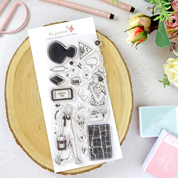Set de sellos Verano-My Journal, de Lora Bailora