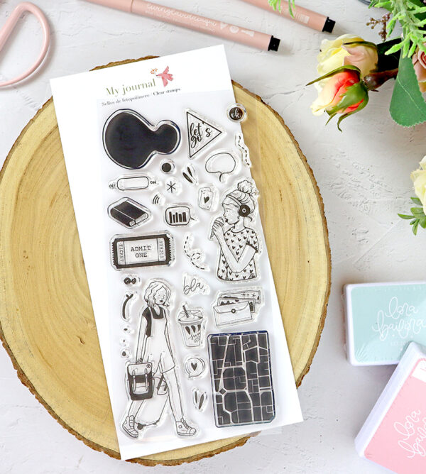 Set de sellos Verano-My Journal, de Lora Bailora