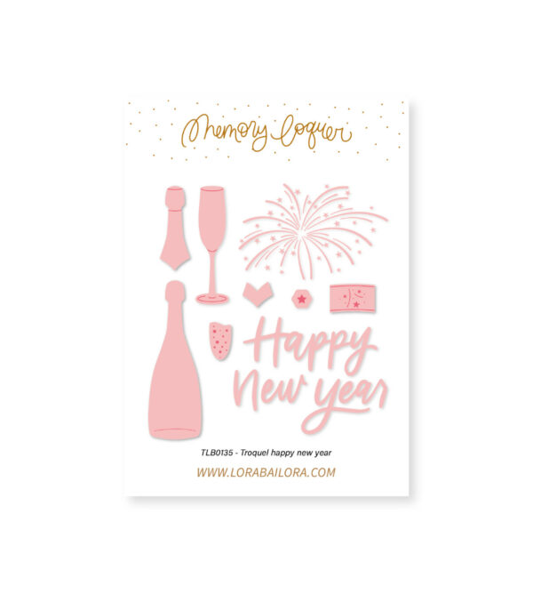 Set de troqueles Happy New Year, de Lora Bailora
