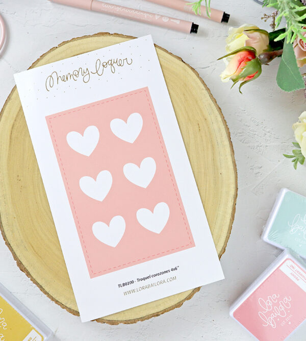 Set de troqueles Corazones 4x6", de Lora Bailora