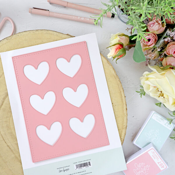 Set de troqueles Corazones 6x8", de Lora Bailora - Imagen 2