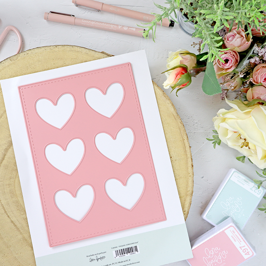 Set de troqueles Corazones 6x8", de Lora Bailora - Imagen 2