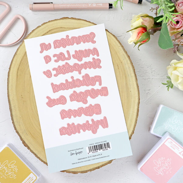 Set de troqueles Frases Felicidad de Lora Bailors - Imagen 2