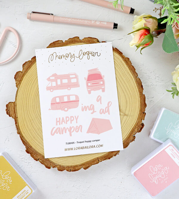 Set de troqueles Happy Camper, de Lora Bailora