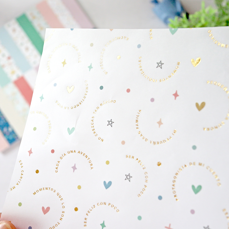 Papel vegetal con foil Little M de Lora Bailora - Imagen 2