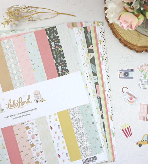 Kit 12" doble cara Lala Land de Lora Bailora