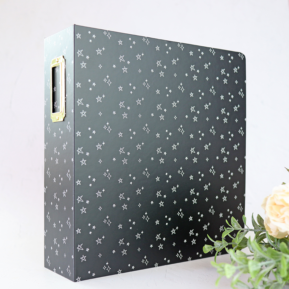 Carpeta 6x8" Estrellas Negro de Lora Bailora - Imagen 2