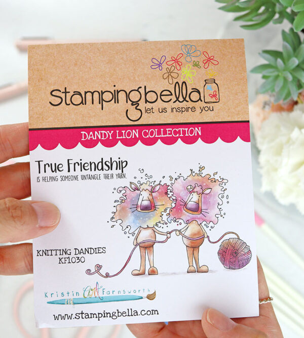 Sello Dandy Lion Knitting Dandies de Stamping Bella