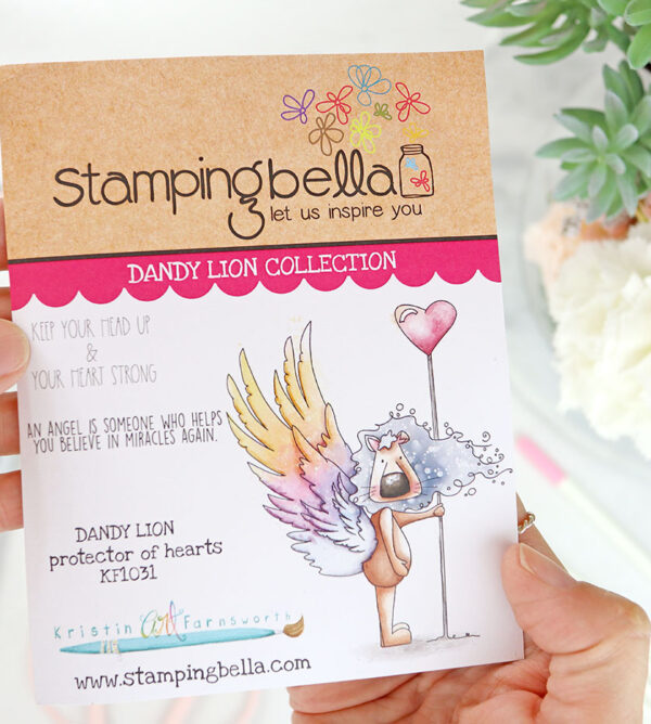 Sello Dandy Lion Protector of Hearts de Stamping Bella