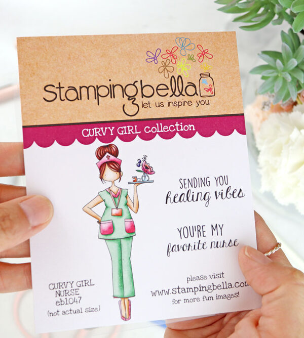 Sello Curvy Girl Nurse de Stamping Bella
