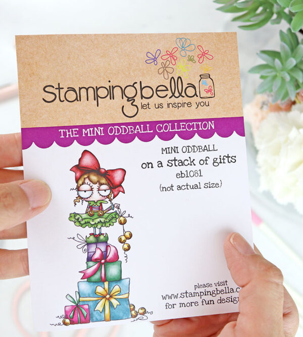 Sello Mini Oddball on a Stack of Gifts de Stamping Bella