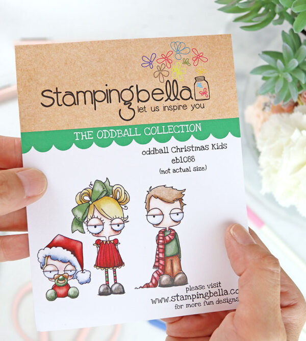 Sello Oddball Christmas Kids de Stamping Bella