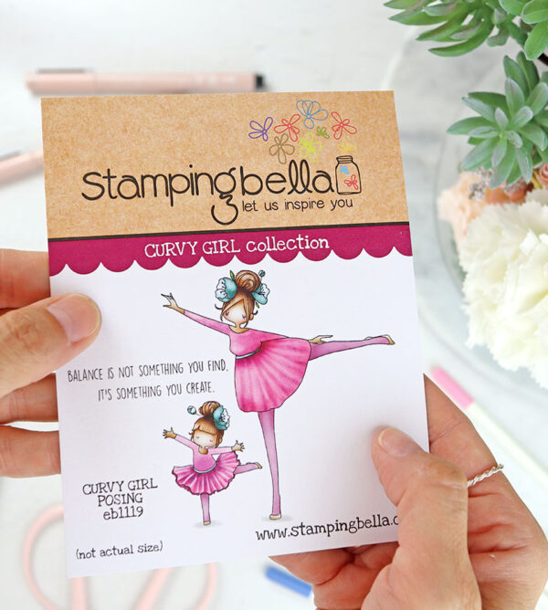Sello Curvy Girl Posing de Stamping Bella