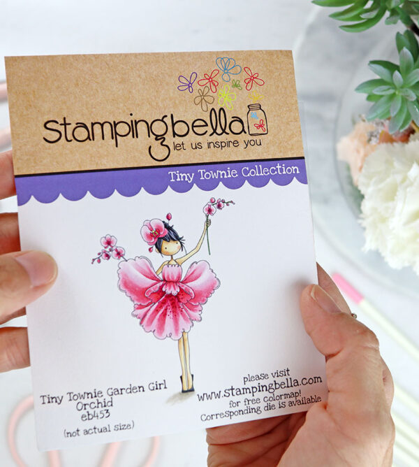 Sello Garden Girl Orchid de Stamping Bella