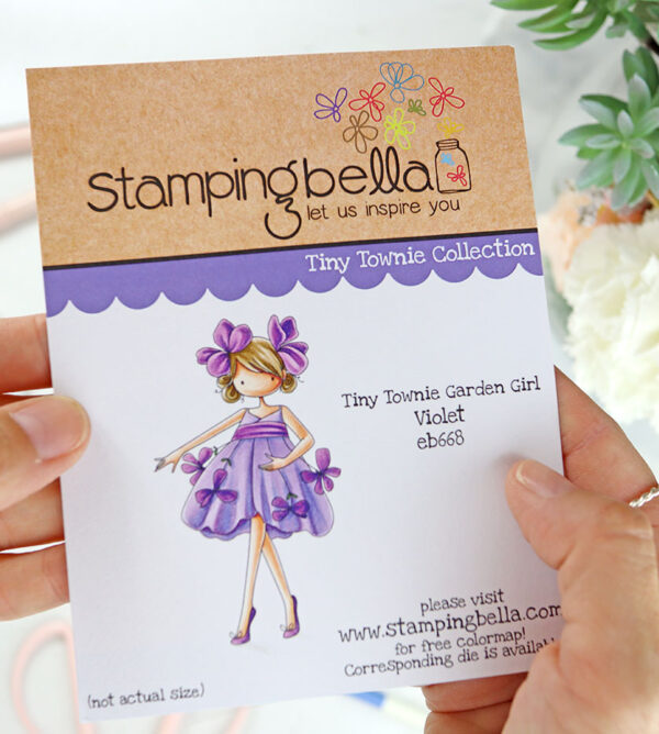 Sello Garden Girl Violet de Stamping Bella