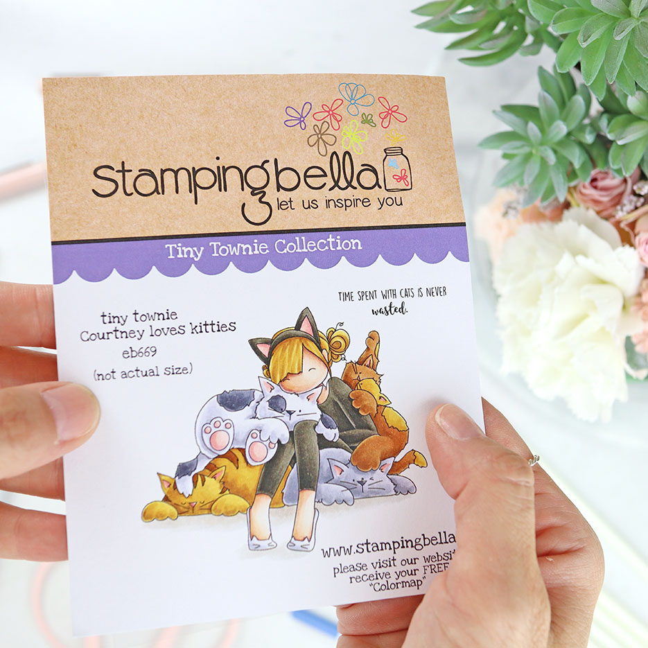 Sello Courtney Loves Kitties de Stamping Bella