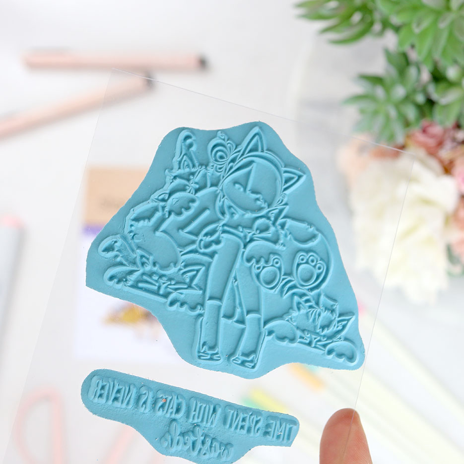 Sello Courtney Loves Kitties de Stamping Bella - Imagen 2
