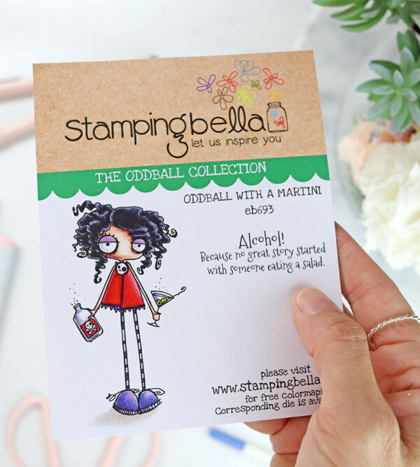 Sello Oddball with a Martini de Stamping Bella