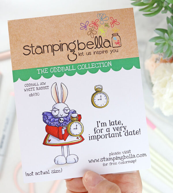Sello Oddball White Rabbit de Stamping Bella