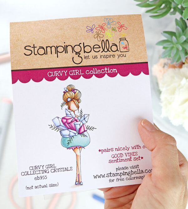 Sello Curvy Girl Collecting Crystals de Stamping Bella