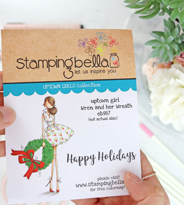 Sello Wren & her Wreath de Stamping Bella