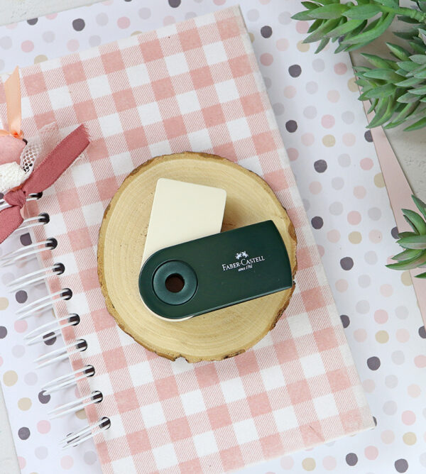 Goma de borrar Sleeve Verde de Faber-Castell