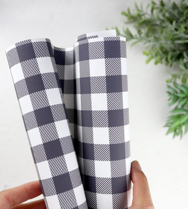 Papel laminado Vichy Negro Basic | Alúa Cid