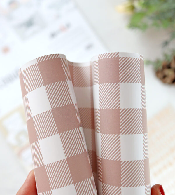 Papel laminado Vichy Tostado Basic | Alúa Cid