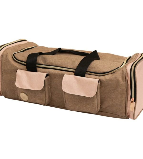 Bolsa tote marrón y rosa para scrap de We R