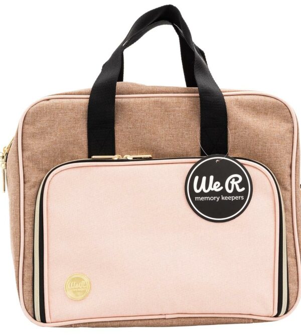 Bolsa marrón y rosa para scrap de We R