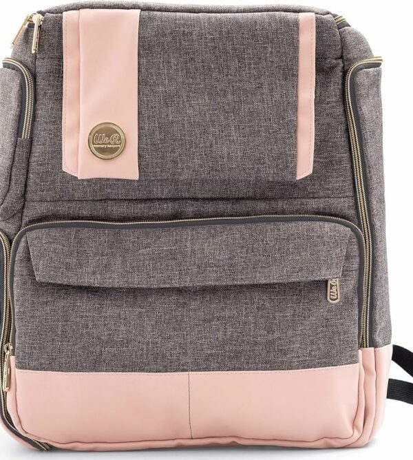 Mochila gris y rosa para scrap de We R