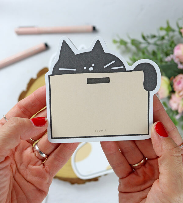 Mini bloc de notas gato Box de Iconic