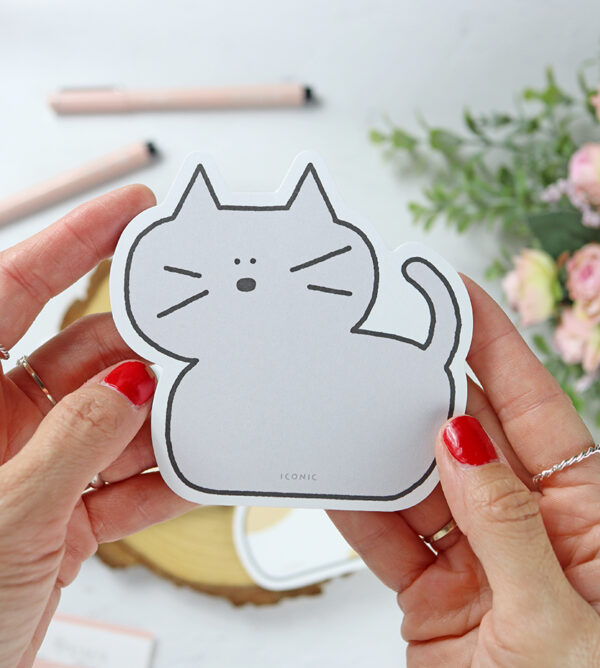 Mini bloc de notas gato Grey de Iconic